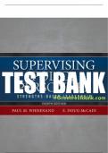 Test Bank For Supervising Police Personnel: Strengths-Based Leadership 8th Edition All Chapters - 9780133483628