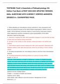 TESTBANK Porth&rsquo;s Essentials of Pathophysiology 5th Edition Test Bank LATEST 2023-2024 UPDATED VERSION&period; 2000&plus; QUESTIONS WITH CORRECT VERIFIED ANSWERS&period; GRADED A&plus;&period; GUARANTEED PASS&period;