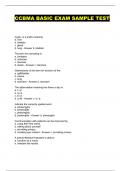 CCBMA BASIC EXAM SAMPLE TEST