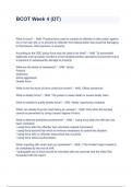 BCOT Week 4 &lpar;DT&rpar; Exam Questions And Answers