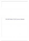 NUR 4455 Module 3 NCLEX Answers/ Rationale