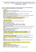 NUR2063 Essentials of Pathophysiology Exam 2 (Latest 