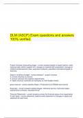   DLM (ASCP) Exam questions and answers 100% verified.