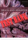 An Introduction to Brain and Behavior 6th Edition Bryan Kolb, Ian Q. Whishaw, G. Campbell Teskey Test Bank