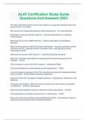  ALAT Certification Study Guide Questions And Answers 2023