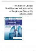 Clinical Manifestations and Assessment of Respiratory Disease 8th Edition Jardins Test Bank