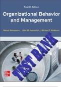 Organizational Behavior and Management 12th Edition by Robert Konopaske, John Ivancevich and Michael Matteson Test Bank