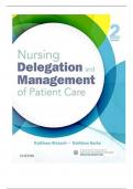 Test Bank For Nursing Delegation and Management of Patient Care 2nd Edition||ISBN NO-10 9780323321099||ISBN NO-13,978-0323321099||All Chapters||Complete Guide A+