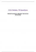 WGU C211 Retake Final Exam, 79 Questions Global Economics (Western Governors University)