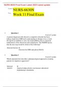 NURS 6630 Final Exam Latest 2023 Latest update