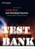Terrorism and Homeland Security.10th Edition by Jonathan R. White and Steven Chermak Test Bank