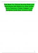 Test Bank For Clinical Nursing Skills and Techniques 10th Edition by Anne Griffin Perry&comma; Patricia A&period; Potter Chapter 1-43 Complete Guide-Best Answers-2023