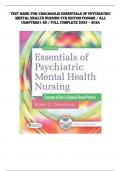 Test Bank for Varcarolis Essentials of Psychiatric Mental Health Nursing 5th Edition Fosbre / All Chapters 1-28 / Full Complete 2023 – 2024 