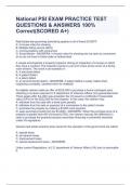 National PSI EXAM PRACTICE TEST QUESTIONS & ANSWERS 100&percnt; Correct&lpar;SCORED A&plus;&rpar;