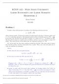 ECON 412 - Penn State University Labor Economics and Labor Markets Homework 2 Solutions