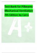 Test-Bank for Pilbeams Mechanical Ventilation 7th Edition by Cairo  Chapter 1; Basic Terms and Concepts of Mechanical Ventilation Test Bank MULTIPLE CHOICE 1. The body’s mechanism for conducting air in and out of the lungs is known as which of the followi