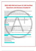 2023 HESI RN Exit Exam V2 160 Verified  Questions and Answers Graded A&plus;