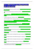 Part 2 APEA Predictor Exam Missed Questions  with verified answers