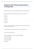Pediatrics ATI&colon; Physical Assessment Findings&lpar;Updated Questions and Answers&rpar; 2023