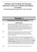 Test bank Financial Statement Analysis Chapter 01  Overview of Financial Statement Analysis 10th edition Subramanyam 