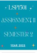 lsp1501 assignment solution 2023