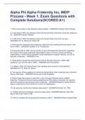 Alpha Phi Alpha Fraternity Inc&comma; IMDP Process - Week 1&period; Exam Questions with Complete Solutions&lpar;SCORED A&plus;&rpar;