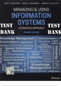 Managing and Using Information Systems A Strategic Approach&comma;7th E by Pearlson Test Bank