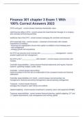 Finance 301 chapter 3 Exam 1 With 100% Correct Answers 2023