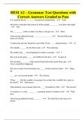 HESI A2 – Grammar Test Questions with Correct Answers Graded to Pass