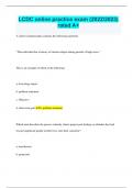 LCDC online practice exam &lpar;2022&sol;2023&rpar; Questions with Verified Solutions Rated A&plus;