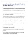 Jean Inman- RD exam Domain 3 Topic B&colon; Human Resources questions and verified correct answers