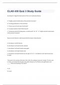 CLAS 430 Quiz 3 Study Guide 80 Practice test Questions With Correct Answers