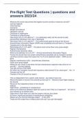 Pre-flight Test Questions &vert; questions and answers 2023&sol;24