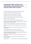 Chamberlain Hesi anatomy and physiology review questions and answers rated 100&percnt; correct&excl;&excl;