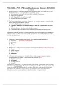NSG 6001 APEA 3P Exam Questions and Answers 2023&sol;2024
