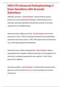 MSN 570 Advance Pathophysiology of the Endocrine System 