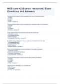 NAB core &plus;2 &lpar;human resources&rpar; Exam Questions and Answers 