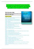 ACTUAL Test Bank For Advanced Practice Nursing- Essentials for Role Development 4th Edition by Lucille A Joel -Grades A&plus;-2023-2024&period;pdf