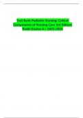 ACTUAL Test Bank Pediatric Nursing-Critical Components of Nursing Care 3rd Edition Rudd-Grades A&plus;-2023-2024&period;pdf
