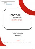 CBC1501 ASSIGNMENT 5 SEMESTER 2 2023