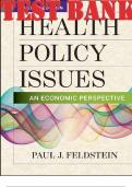 TEST BANK for Health Policy Issues: An Economic Perspective 7th Edition by Paul Feldstein. ISBN 9781640550100, ISBN-13 978-1640550100 (Complete Chapters 1-38)