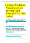 Capstone Med Surg Assessment with questions and answers 2023-2024 revised 