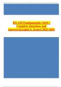 RN ATI Fundamentals (10.0) | Complete Questions and Answers.|Graded A. |Latest 2020