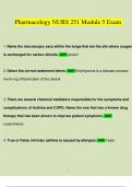 NURS 251 Pharmacology Module 5 Exam Newest Questions and Answers &lpar;2023 &sol; 2024&rpar; &lpar;Verified by Expert&rpar;
