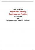 Test Bank For Psychiatric Nursing  Contemporary Practice  7th Edition By Mary Ann Boyd; Rebecca Luebbert