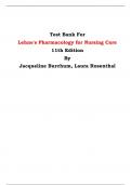 Test Bank For Lehne's Pharmacology for Nursing Care  11th Edition By Jacqueline Burchum, Laura Rosenthal