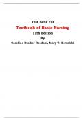 Test Bank For Textbook of Basic Nursing  11th Edition By Caroline Bunker Rosdahl, Mary T. Kowalski