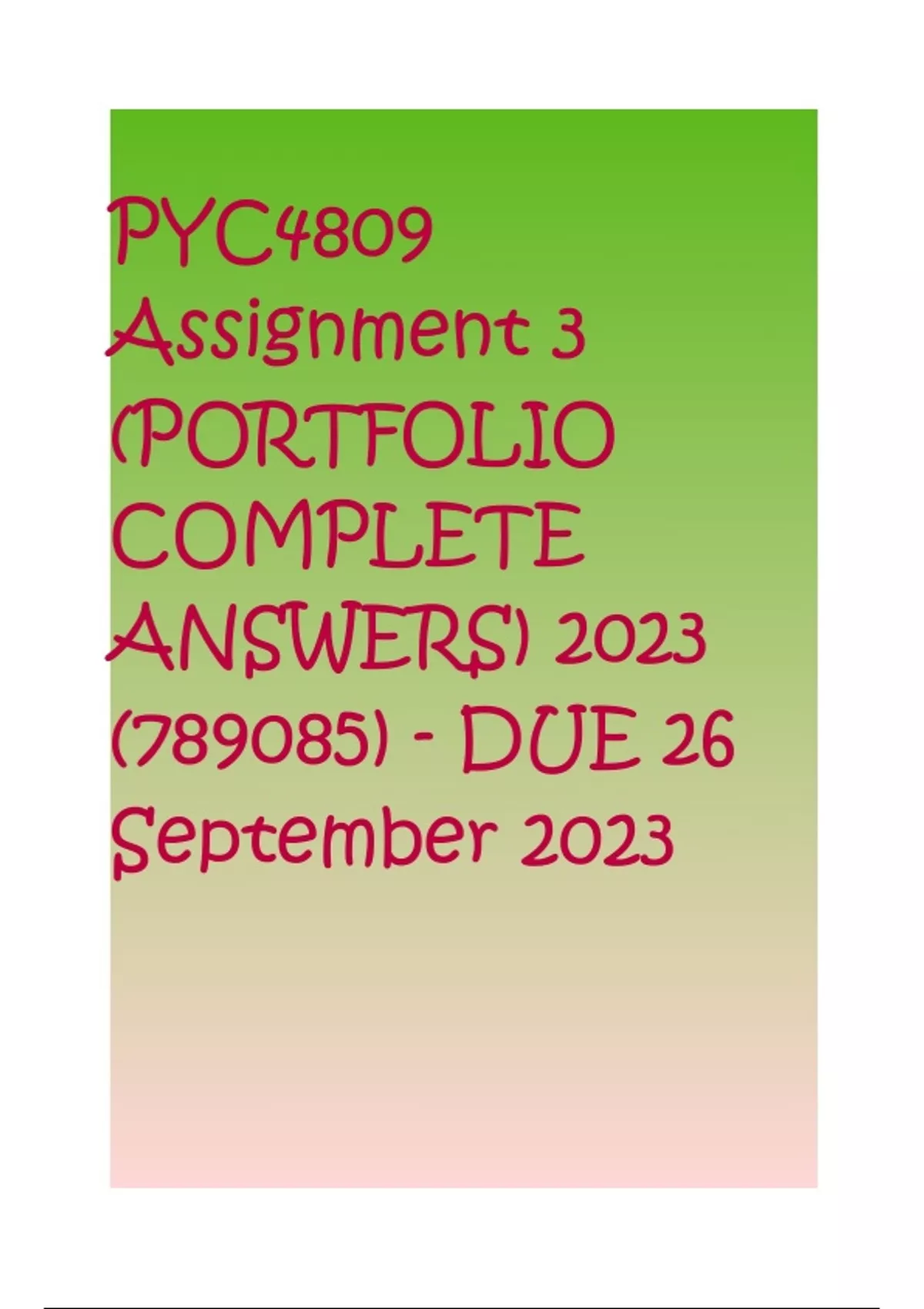 pyc4809 assignment 3 portfolio pdf free download
