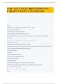 MAC AMCA EXAM QUESTIONS AND CORRECT SOLUTIONS 2023&sol;2024