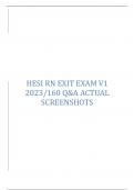 HESI RN EXIT V1 2023 / 160 Q&AACTUAL SCREENSHOTS.